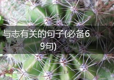 与志有关的句子(必备69句)