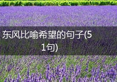 东风比喻希望的句子(51句)