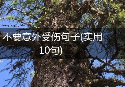 不要意外受伤句子(实用10句)