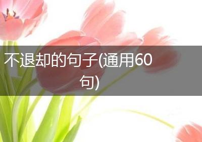 不退却的句子(通用60句)