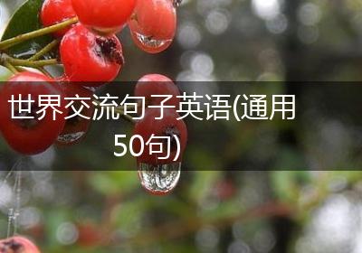 世界交流句子英语(通用50句)