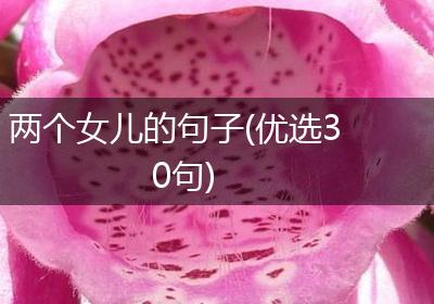 两个女儿的句子(优选30句)