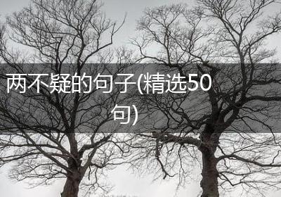 两不疑的句子(精选50句)