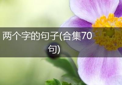 两个字的句子(合集70句)