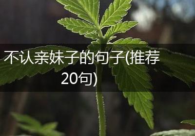 不认亲妹子的句子(推荐20句)