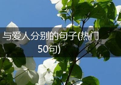 与爱人分别的句子(热门50句)
