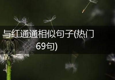 与红通通相似句子(热门69句)