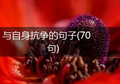 与自身抗争的句子(70句)