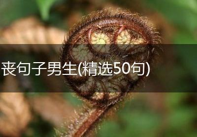 丧句子男生(精选50句)