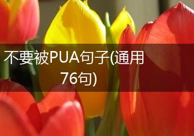 不要被PUA句子(通用76句)