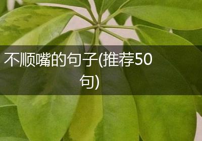 不顺嘴的句子(推荐50句)