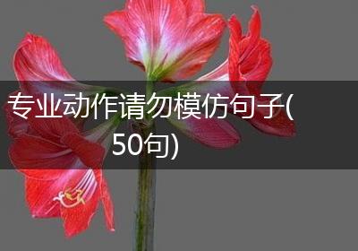 专业动作请勿模仿句子(50句)