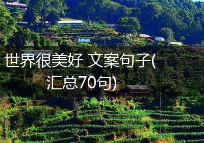 世界很美好 文案句子(汇总70句)