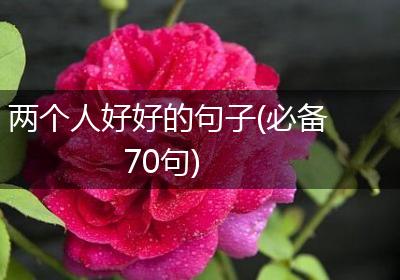 两个人好好的句子(必备70句)