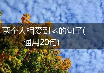 两个人相爱到老的句子(通用20句)
