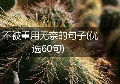 不被重用无奈的句子(优选60句)