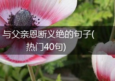 与父亲恩断义绝的句子(热门40句)