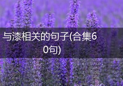 与漆相关的句子(合集60句)