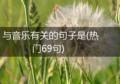 与音乐有关的句子是(热门69句)