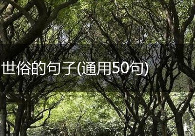世俗的句子(通用50句)