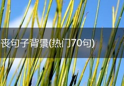 丧句子背景(热门70句)