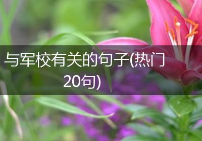 与军校有关的句子(热门20句)