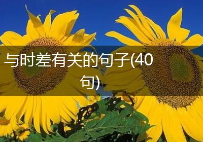 与时差有关的句子(40句)