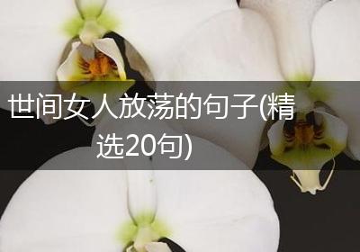 世间女人放荡的句子(精选20句)