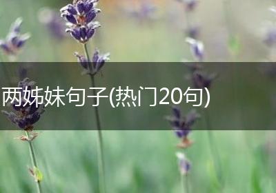 两姊妹句子(热门20句)