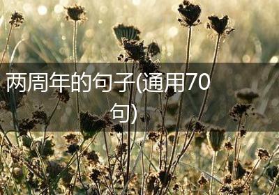 两周年的句子(通用70句)