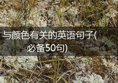 与颜色有关的英语句子(必备50句)