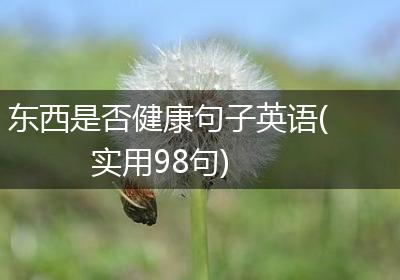东西是否健康句子英语(实用98句)