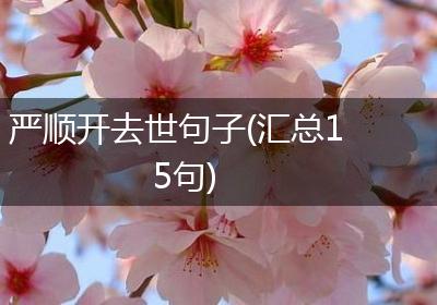 严顺开去世句子(汇总15句)