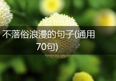 不落俗浪漫的句子(通用70句)