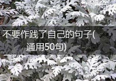 不要作践了自己的句子(通用50句)