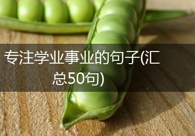 专注学业事业的句子(汇总50句)