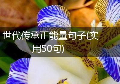 世代传承正能量句子(实用50句)