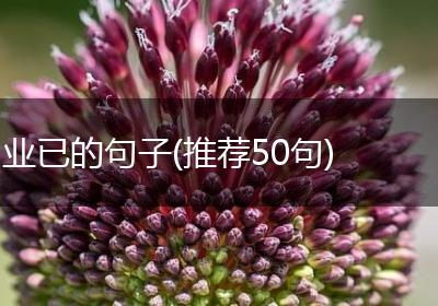 业已的句子(推荐50句)