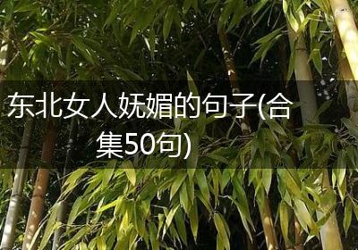 东北女人妩媚的句子(合集50句)