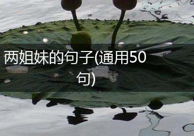 两姐妹的句子(通用50句)
