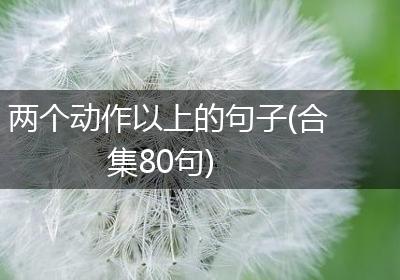 两个动作以上的句子(合集80句)