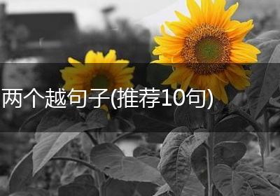 两个越句子(推荐10句)