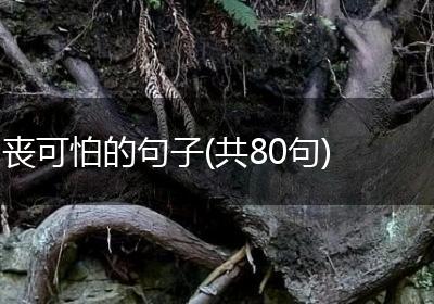 丧可怕的句子(共80句)