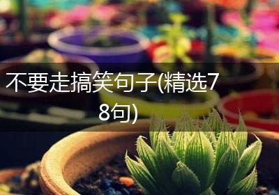 不要走搞笑句子(精选78句)