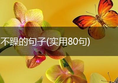 不躁的句子(实用80句)