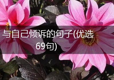 与自己倾诉的句子(优选69句)