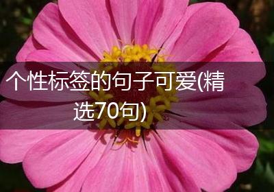 个性标签的句子可爱(精选70句)