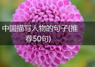 中国描写人物的句子(推荐50句)