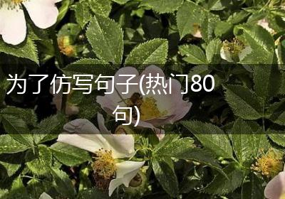 为了仿写句子(热门80句)