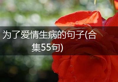为了爱情生病的句子(合集55句)